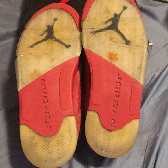 Jordan 5 red suede - Picture 4 of 8